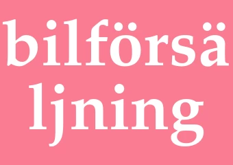 Synonym bilförsäljning