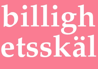Synonym billighetsskäl
