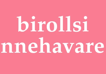 Synonym birollsinnehavare