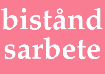 Synonym biståndsarbete
