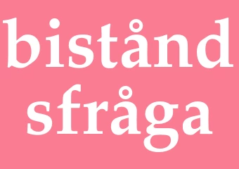 Synonym biståndsfråga