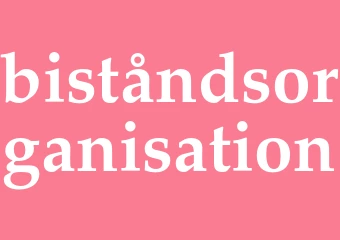 Synonym biståndsorganisation