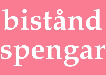 Synonym biståndspengar