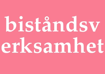 Synonym biståndsverksamhet