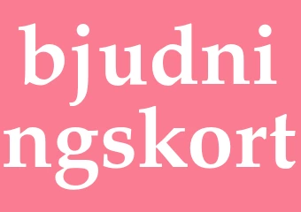 Synonym bjudningskort