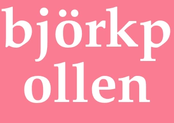 Synonym björkpollen