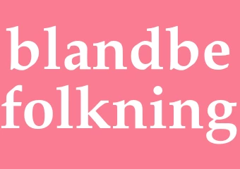 Synonym blandbefolkning