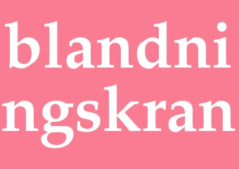 Synonym blandningskran