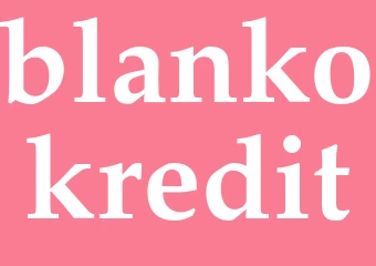 Synonym blankokredit