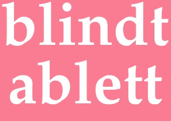 Synonym blindtablett