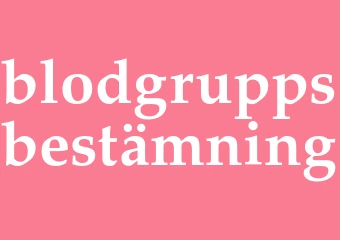 Synonym blodgruppsbestämning