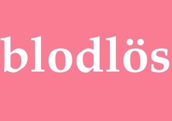Synonym blodlös