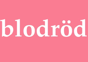 Synonym blodröd