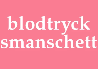 Synonym blodtrycksmanschett
