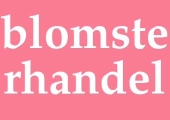 Synonym blomsterhandel