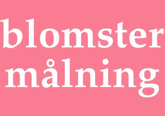 Synonym blomstermålning