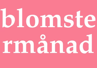 Synonym blomstermånad