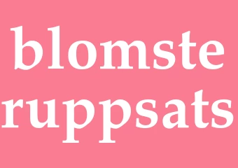 Synonym blomsteruppsats