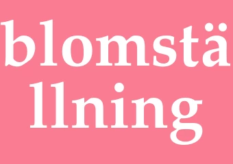 Synonym blomställning