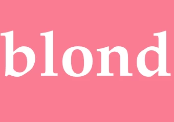 Synonym blond