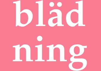 Synonym blädning
