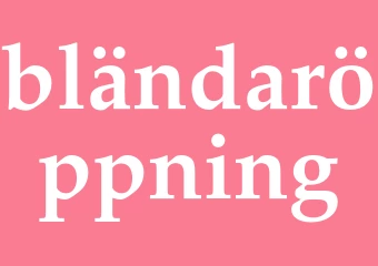 Synonym bländaröppning