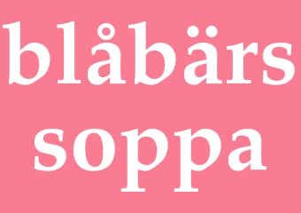 Synonym blåbärssoppa