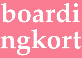 Synonym boardingkort