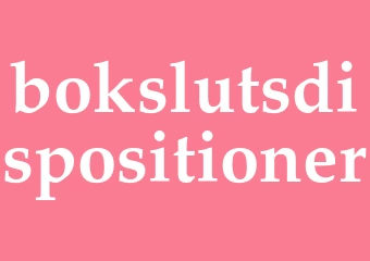Synonym bokslutsdispositioner