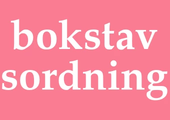 Synonym bokstavsordning