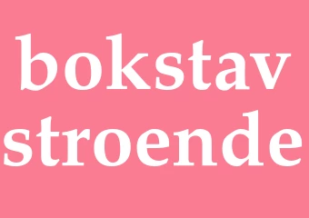 Synonym bokstavstroende