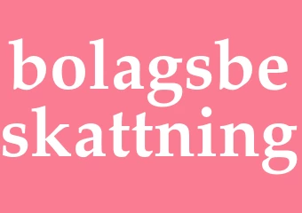 Synonym bolagsbeskattning