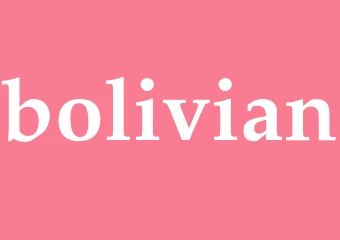 Synonym bolivian