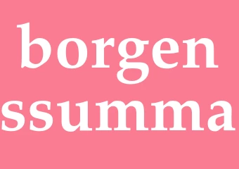 Synonym borgenssumma
