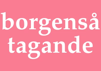 Synonym borgensåtagande