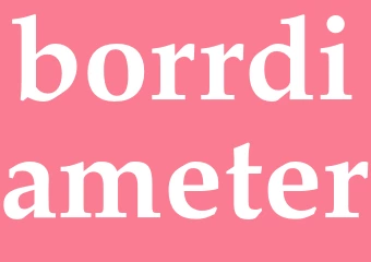 Synonym borrdiameter