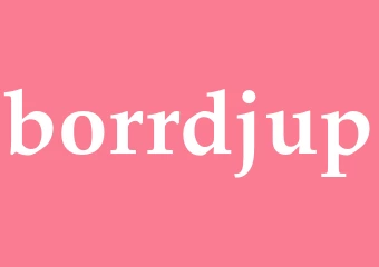 Synonym borrdjup