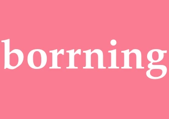 Synonym borrning
