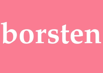 Synonym borsten