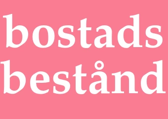 Synonym bostadsbestånd