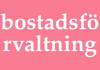 Synonym bostadsförvaltning