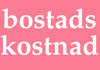 Synonym bostadskostnad