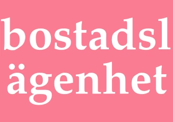 Synonym bostadslägenhet