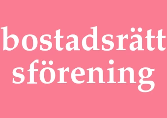 Synonym bostadsrättsförening