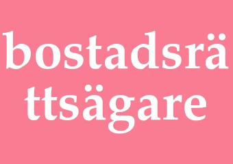 Synonym bostadsrättsägare