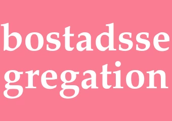 Synonym bostadssegregation