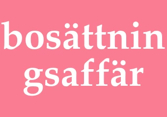 Synonym bosättningsaffär