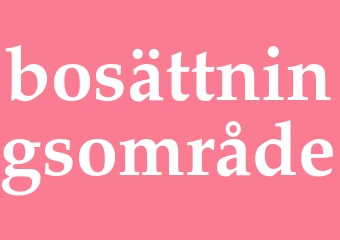 Synonym bosättningsområde