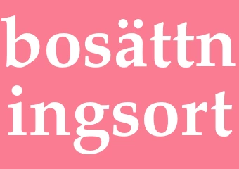 Synonym bosättningsort