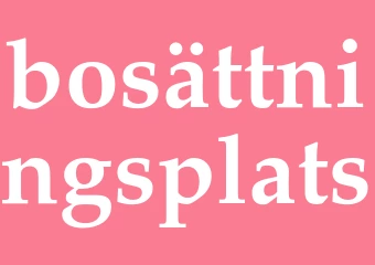 Synonym bosättningsplats